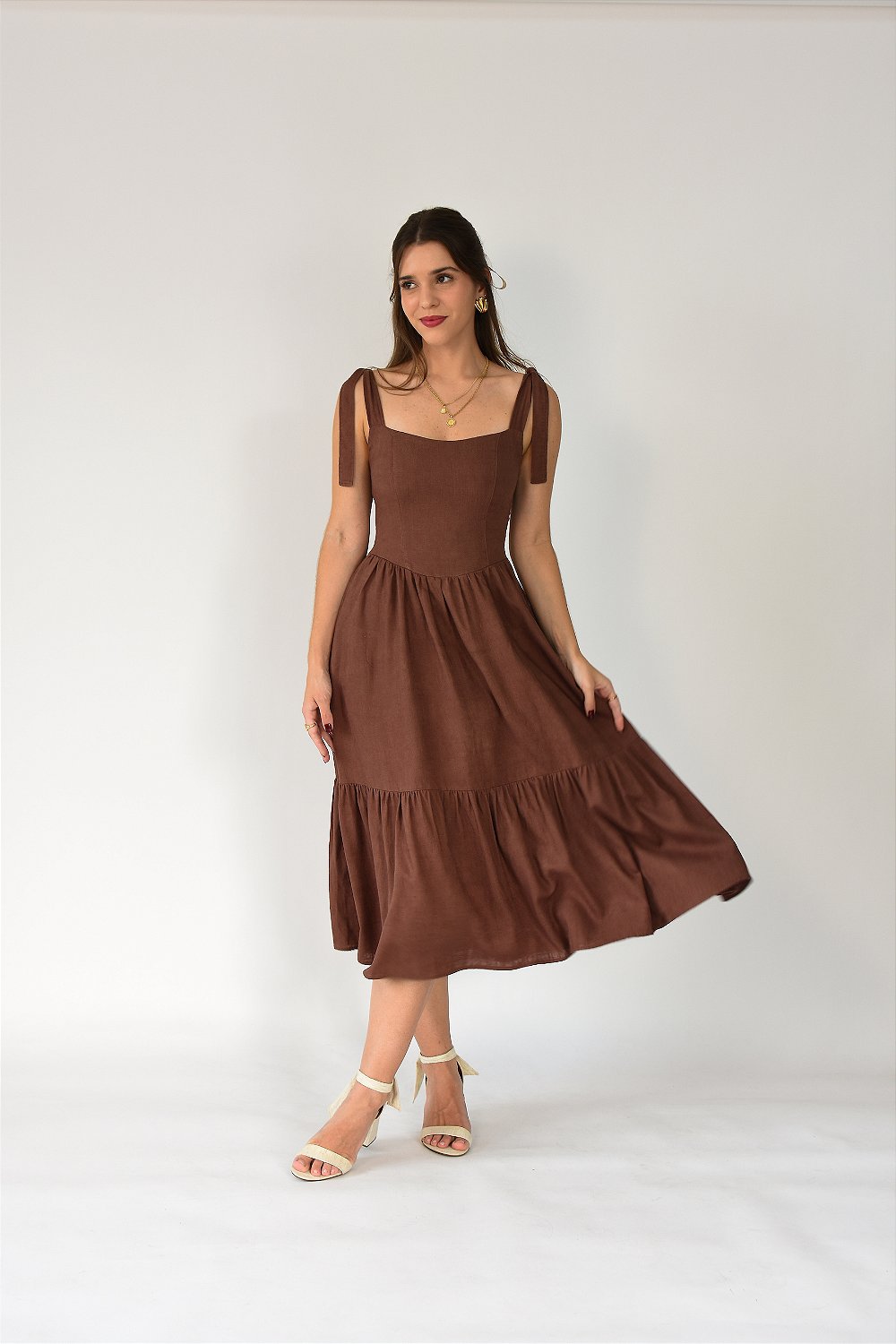 Vestido Marrom